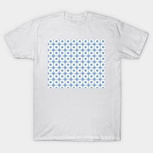 Blue and White Frame Tile T-Shirt